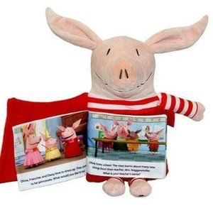 Olivia The Pig Storybook Zoobies Book Buddies Plush 14” Doll 2012 Stuffed Animal